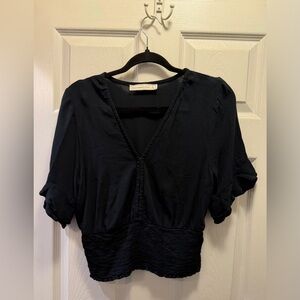 Abercrombie & Fitch Black V-Neck Top